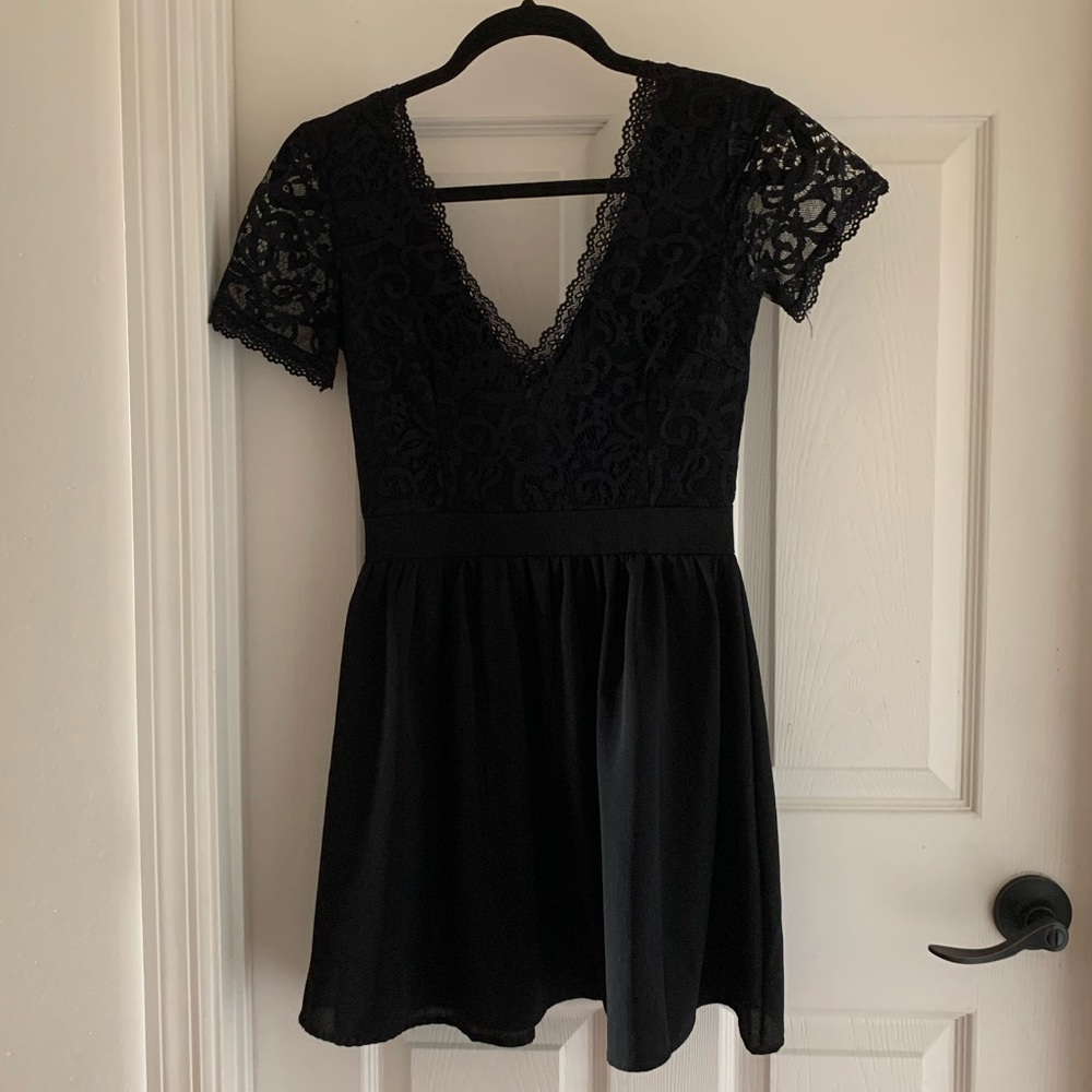 Black lace dress